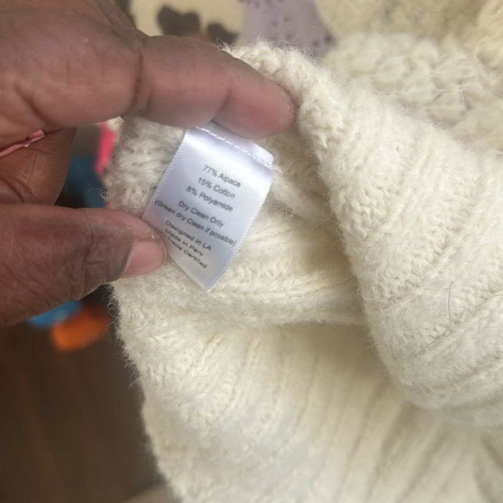 St. Roche Candy Alpaca Sweater-Ivory S - Picture 9 of 9